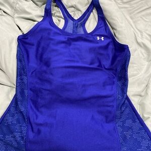 Womens Under Armour Blue Athletic workout Tank Top sz small